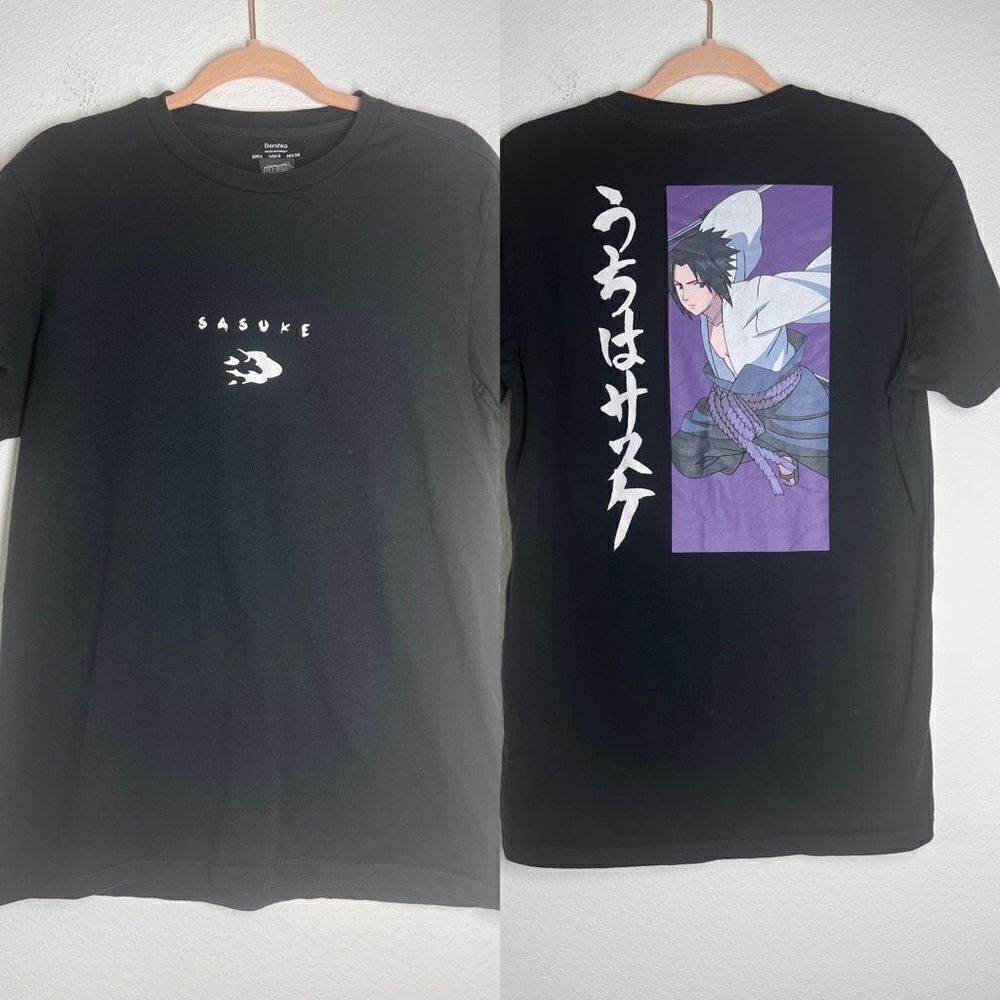 Bershka Sasuke And Itachi Graphic Tee Size S Cotton